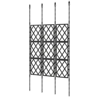 Outsunny Foldable Garden Trellis, 33.5 x 77.6 Inch Lattice Climbing Support Trellis for Garden, DIY Assembly, Black(m-2)