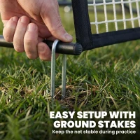 Soozier 2-in-1 Portable Soccer Rebounder Net, Dual-Sided and Foldable Bounce Back Net with Carry Bag for Soccer Baseball(m-6)