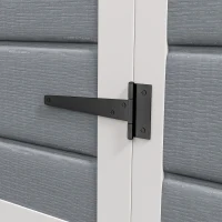 Outsunny 6x4.5 Outdoor Storage Shed, Lockable Tool Shed with Double Doors, Vent and Window for Garden, Cottage Style, Family Use, Gray(m-12)