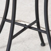 Outsunny Mosaic Patio Table, Round Coffee Table with Metal Frame, Garden Furniture for Outdoor, Poolside, Blue(m-9)