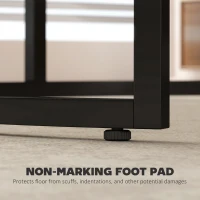 HOMCOM Modern Coffee Table Set of 2, Nesting Side Tables w/ Metal Base for Living Room Bedroom Office Marble Grey(m-7)