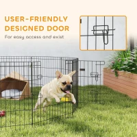 PawHut 24inch Foldable Metal Exercise Pet Playpen Yard Dog Puppy Kennel Cage 12 Panels(m-7)