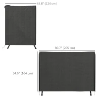 Outsunny 3-Seater Patio Swing Cover, Outdoor Garden Furniture Protection Hammock Glider Cover, 81" x 49" x 65", Dark Grey(m-3)