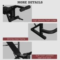 Soozier Weight Bench, Flat Incline Decline Workout Bench Press Set with Squat Racks, Leg Developer, Weight Plate Stand(m-7)