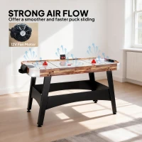 Soozier 61" Air Hockey Table, Arcade Game Table with LED Scoreboard and Manual Scorers, Pushers, Pucks(m-6)