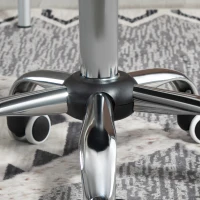 HOMCOM Rolling Swivel Padded Salon Stool with Adjustable Height Wheeled Tattoo Massage Chair Beauty SPA Bar Seat with Thick Padded Black(m-10)