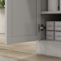 HOMCOM Microwave Cabinet, Kitchen Storage Cabinet with Drawer and Adjustable Shelf, White(m-10)