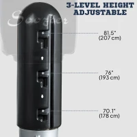 Soozier Free Standing Punching Bag, Height Adjustable Boxing Bag with Fillable Base, Pu-Wrapped for Youths Adults Fitness Training, Home Gym Use, Multi-colour(m-5)