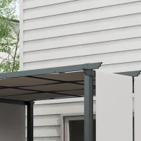 Outsunny 10' x 12' Metal Pergola, Outdoor Pergola with Retractable Canopy, for Garden, Patio, Backyard, Deck(m-10)