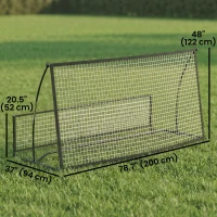 Soozier 2-in-1 Portable Soccer Rebounder Net, Dual-Sided and Foldable Bounce Back Net with Carry Bag for Soccer Baseball(m-3)