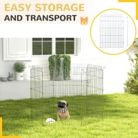 PawHut 36inch 8-Panel Dog Playpen Octagon Pet Exercise Playpen Crate Foldable Dog Cage Pen Puppy Kennel, Black(m-5)