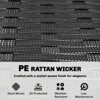 Outsunny 3 Pieces Rocking Bistro Set Outdoor Patio Furniture Set with Cushions, Glass Coffee Table for Balcony, Cream White(m-5)