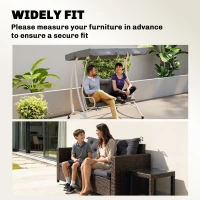 Outsunny Porch Swing Cushion Garden Bench Cushion with Backrest, Non-Slip 2-seater Soft Pad, Swing Chair Mat Replacement for Indoor and Outdoor, 39.4" x 38.6", Dark Grey(m-9)