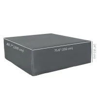 Outsunny Patio Furniture Covers Waterproof for Lounge Chair Set, 600D Heavy Duty Oxford Patio Cover, 80.7" x 75.6" x 24", Grey(m-3)