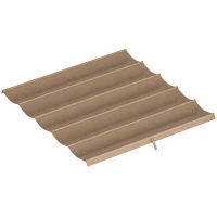 Outsunny 8.2' x 8.4' Retractable Pergola Canopy Replacement for 10' x 10' Frame, Pergola Cover Replacement (Cover Top Only), Tan(m-2)