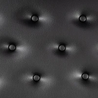 HOMCOM Adjustable Height Piano Bench Stool, PU Leather Button Tufted Padded Keyboard Seat with Rubber Wood Legs, Black(m-9)