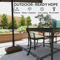 Outsunny Patio Umbrella Base Umbrella Stand, Heavy Duty Outdoor Umbrella Stand Base 17.7" L x 17.7" W x 11.8" H Brown(m-6)