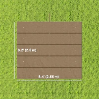 Outsunny 8.2' x 8.4' Retractable Pergola Canopy Replacement for 10' x 10' Frame, Pergola Cover Replacement (Cover Top Only), Tan(m-3)