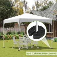 Outsunny Tent Weights Set of 4, Total 26 LBS Weights for Canopy Gazebo Legs with Reinforced Pins and Carry Belt(m-8)