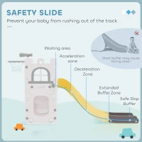 Qaba 5 in 1 Toddler Slide with Basketball Hoop, Climber, Telescope, Storage Basket, for 1-3 Years Kids Indoor Use, Orange(m-5)