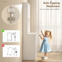 HOMCOM 71" Pantry Cabinet with Charging Station, Kitchen Storage Cabinet with Microwave Stand, Pegboard, 6 S-hooks, White(m-9)