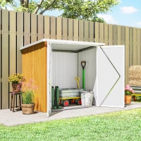 Outsunny 5' x 3' Metal Garden Storage Shed, Tool House with Double Doors for Backyard, Patio, Lawn(m-9)