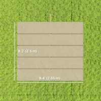 Outsunny 8.2' x 8.4' Retractable Pergola Canopy Replacement, Fit 10' x 10' Frame, Pergola Cover Replacement Top Only, Beige(m-3)