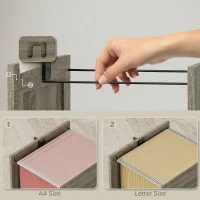 Vinsetto Lateral Filing Cabinet with Wheels and Lockable Drawer, File Cabinet, Mobile Printer Stand with Open Shelves for Letter and A4 Size Documents for Home Office, Grey(m-6)