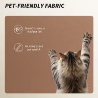 HOMCOM Reclining Office Chair, Executive Desk Chair with Pet-Friendly Fabric, Headrest, Footrest, Swivel Wheels, Brown(m-10)