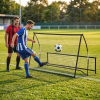 Soozier 2-in-1 Portable Soccer Rebounder Net, Dual-Sided and Foldable Bounce Back Net with Carry Bag for Soccer Baseball(m-1)