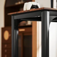 HOMCOM 79" Computer Desk, Desktop Desk with Metal Legs, Rustic Brown(m-10)