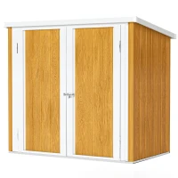 Outsunny 5' x 3' Metal Garden Storage Shed, Tool House with Double Doors for Backyard, Patio, Lawn(m-2)