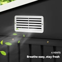 Outsunny 10' x 10' Metal Shed, Heavy Duty Outdoor Storage Shed with 4 Vents and Lockable Double Doors, Dark Grey(m-6)