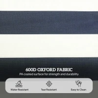 Outsunny Tanning Chair with Face Hole and Side Table, 5-Position Folding Outdoor Chaise Lounge Chair, Blue and White(m-8)