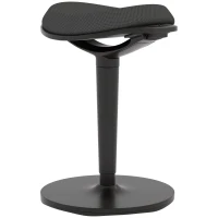 HOMCOM Standing Desk Stool, Ergonomic Wobble Chair, Adjustable Leaning Stool for Office Desks, with Rocking Motion, Black(m-11)