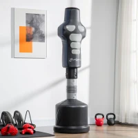 Soozier Free Standing Punching Bag, Height Adjustable Boxing Bag with Fillable Base, Pu-Wrapped for Youths Adults Fitness Training, Home Gym Use, Multi-colour(m-8)