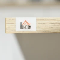 HOMCOM Drop Leaf Dining Table Wood Folding Table Multi-Use Side Table Dining Desk Space Saving Table, White/Oak(m-10)