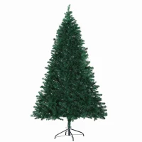 HOMCOM 6ft Christmas Tree Unlit Artificial Spruce Full Tree with Solid Metal Stand(m-11)