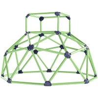 Qaba Climbing Dome, 6FT Geometric Dome Climber, Indoor Outdoor Jungle Gym Playground for Kids 3-8 Boys Girls, Green(m-11)