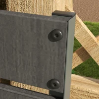 Outsunny Trellis Planter for Climbing Plants, Raised Garden Bed with Trellis, Planter Box for Outdoor Garden, Dark Grey(m-10)