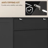 HOMCOM Shoe Cabinet with Louvered Doors, Modern Shoe Storage Cabinet with Drawer and Adjustable Shelves, Black(m-7)