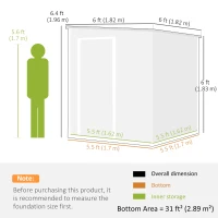 Outsunny Outdoor Storage Shed with Lockable Door, Garden Shed with Vents and Windows for Backyard, Dark Grey(m-3)