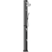 Outsunny 10.6 Gal Solar Heated Shower, 7.2 FT Outdoor Shower with 2 Shower Heads, Adjustable Temperature, Foot Faucet(m-2)