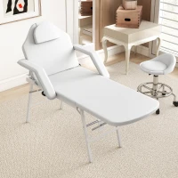 HOMCOM Portable Massage Table, Foldable Massage Bed, White(m-9)