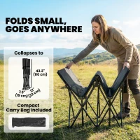 Outsunny Set of 2 Camping Cot with Soft Pad, 32" Extra Wide Folding Cots with Non-Slip Feet and Carry Bag, Black(m-7)