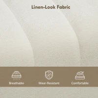 HOMCOM 43" Upholstered Bedroom Bench Modern End of Bed Bench Load up to 485 lbs for Bedroom Hallway Living Room Cream White(m-5)