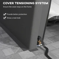 Outsunny 12' x 20' Portable Garage, Heavy Duty Carport Canopy with Ventilation Windows and Large Roll-up Door, Dark Grey(m-9)