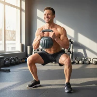 Soozier Kettlebell, 26 lbs Kettle Bell with Non-Slip Handle for Home Gym, Weight Lifting and Strength Training, Grey(m-10)