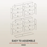 HOMCOM 8-Tier DVD Shelf with 12 Adjustable Shelves, Double CD Shelf, Holds 720 CDs, 396 DVDs or 396 Blu-rays, Natural Wood(m-7)