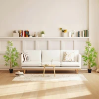 Outsunny Artificial Bamboo Tree, 4ft Fake Tree with Realistic Leaf and Natural Trunk, Decorative Plant in Nursery(m-10)